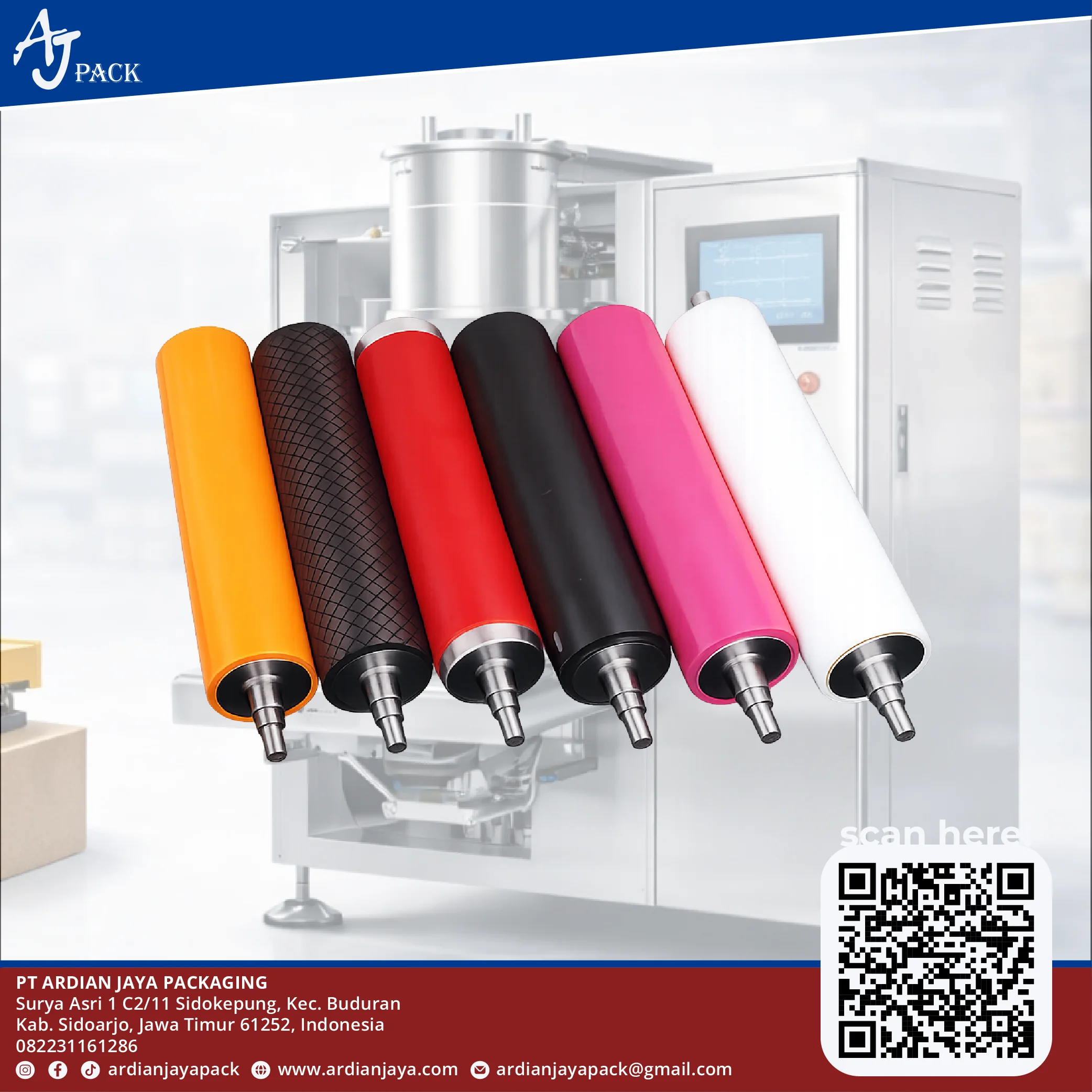 Rubber Roll Mesin Industri &amp; Packaging