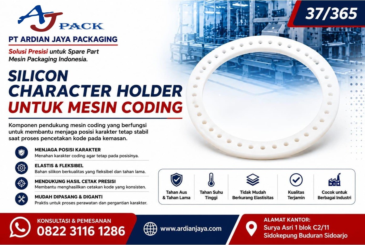 Silicon Character Holder untuk Mesin Coding | AJ PACK