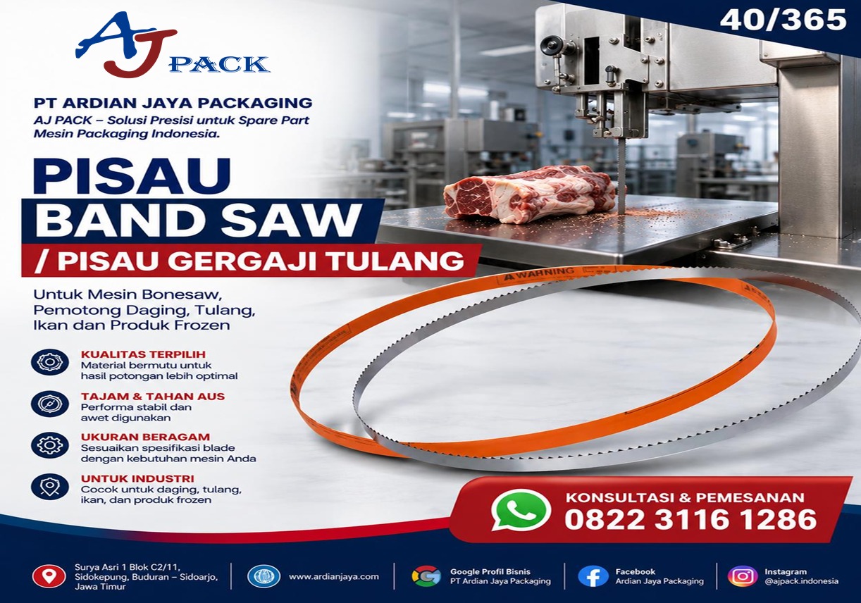 Pisau Band Saw / Pisau Gergaji Tulang untuk Mesin Bonesaw | AJPack