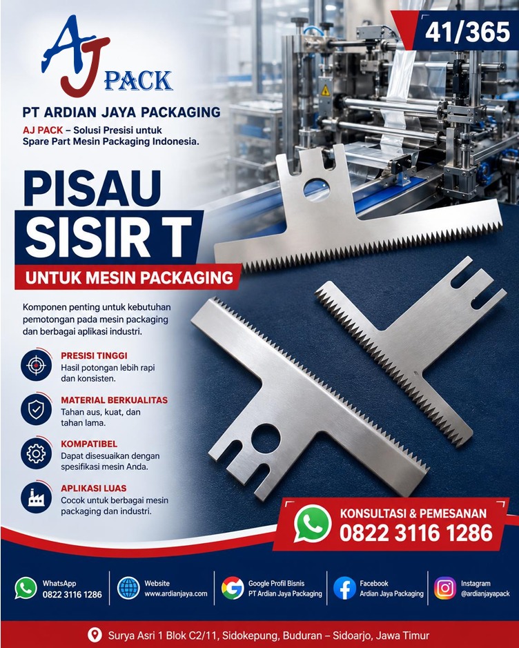 Pisau Sisir T untuk Mesin Packaging | AJPack