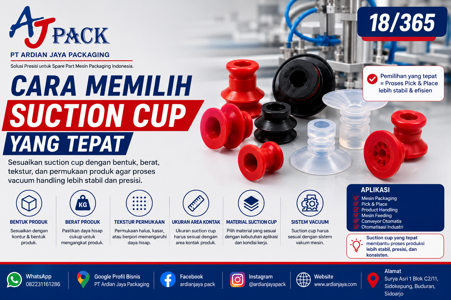 Cara Memilih Suction Cup untuk Berbagai Jenis Permukaan Produk