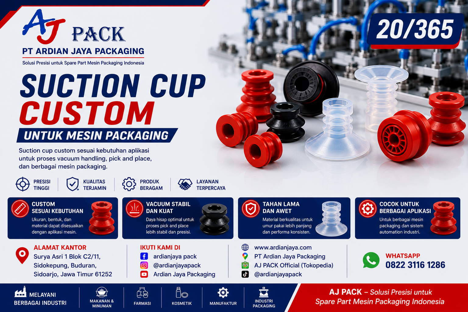 Suction Cup Custom Mesin Packaging | AJ PACK