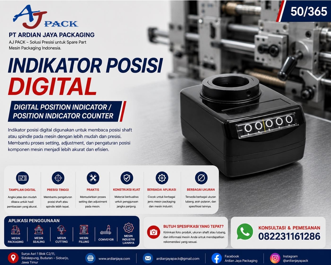 Indikator Posisi Digital untuk Mesin Packaging | AJ PACK