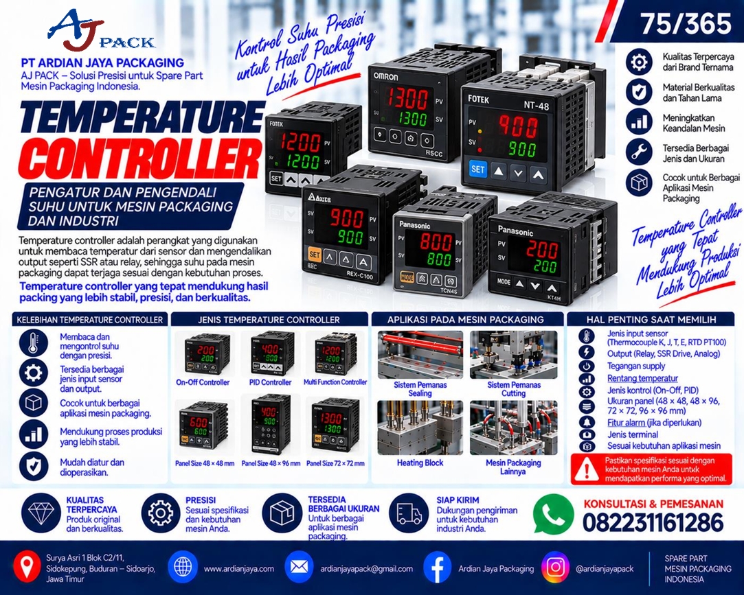 Temperature Controller Mesin Packaging untuk Kontrol Suhu Presisi  Meta Title